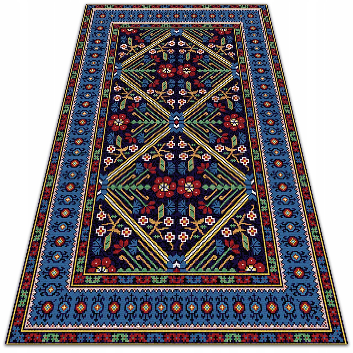 

Dywan na patio Geometryczne kwiaty retro 100x150cm