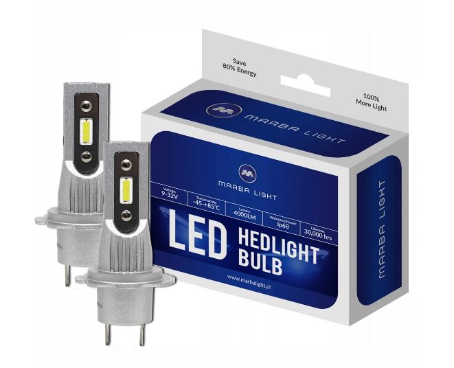 

2x Led H7 12V 24V Csp 4000lm Homologacja E9 Ece