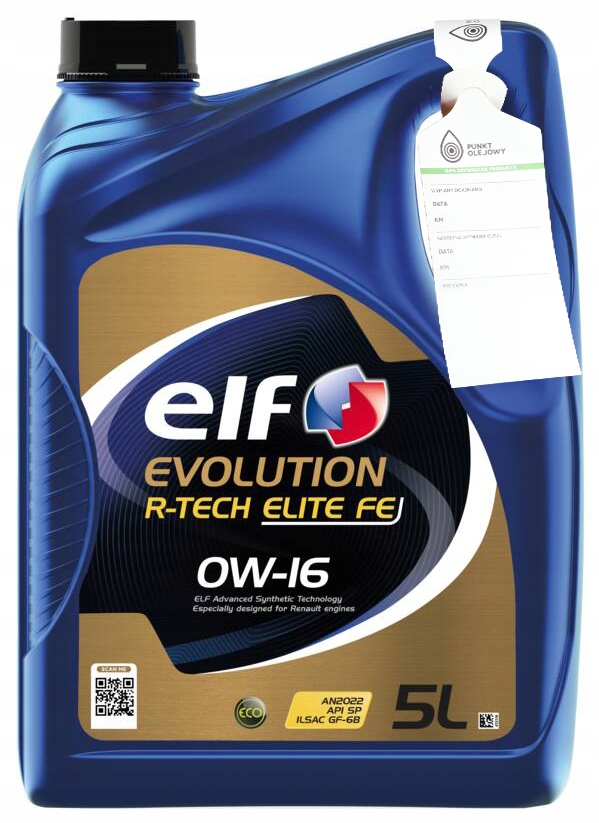 Elf Evolution R-tech Elite Fe 0W16 5L