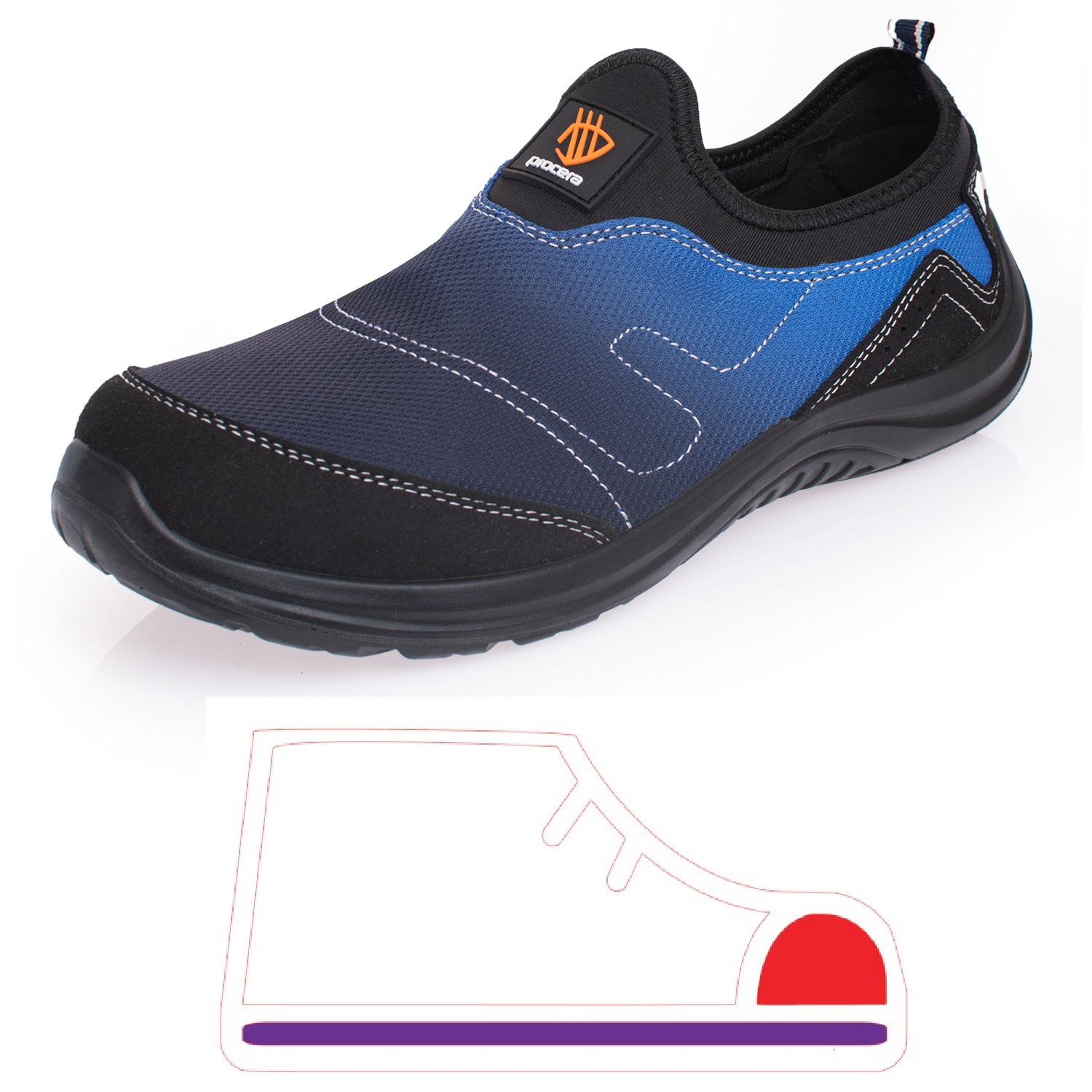 Robocze Buty Lekkie Półbuty S1P Bhp Ochronne Damskie Nosek Wkładka