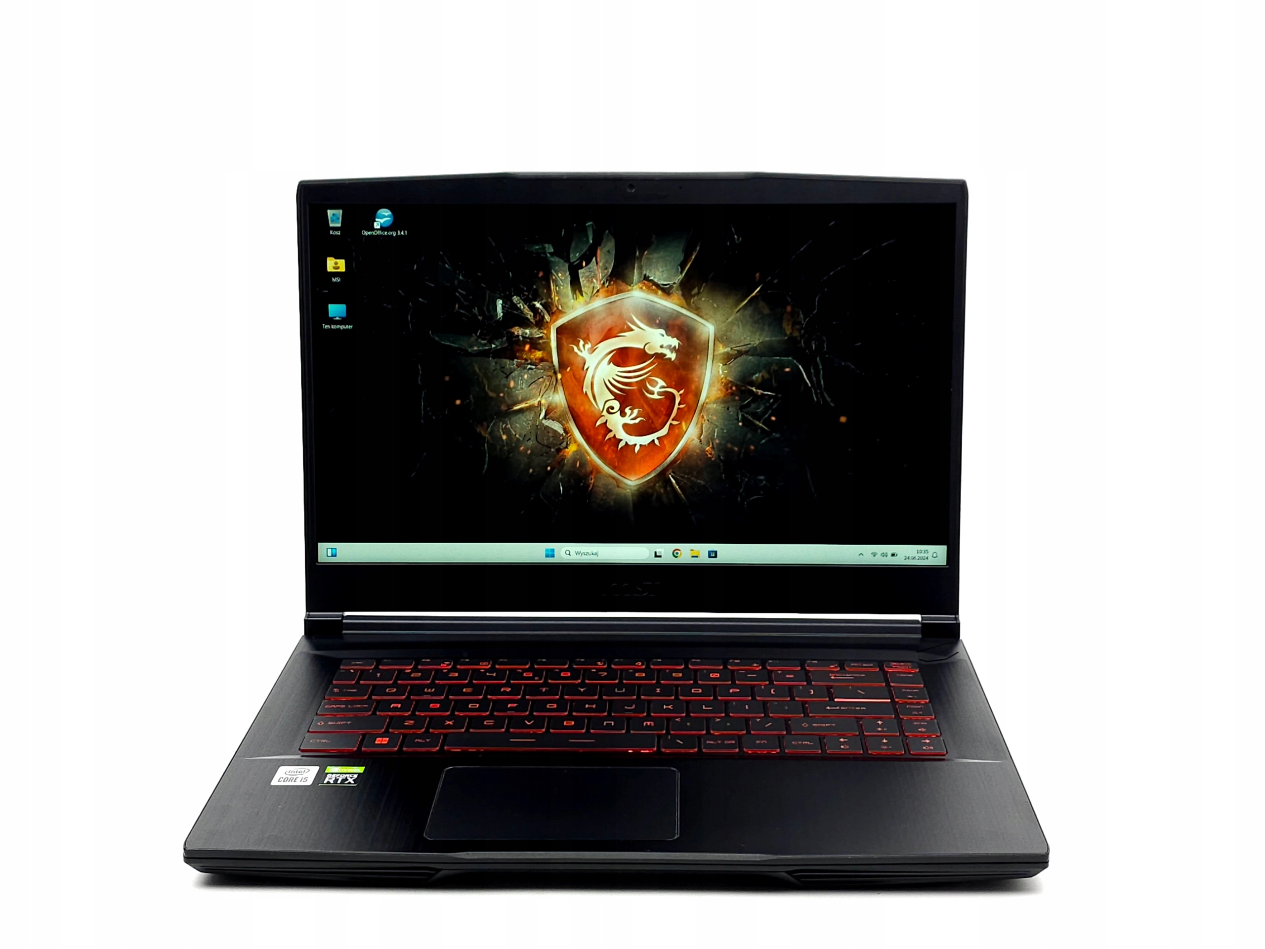 Laptop MSI GF63 110UC-695PL I5-10500H 16GB 512GB RTX 3050 W11