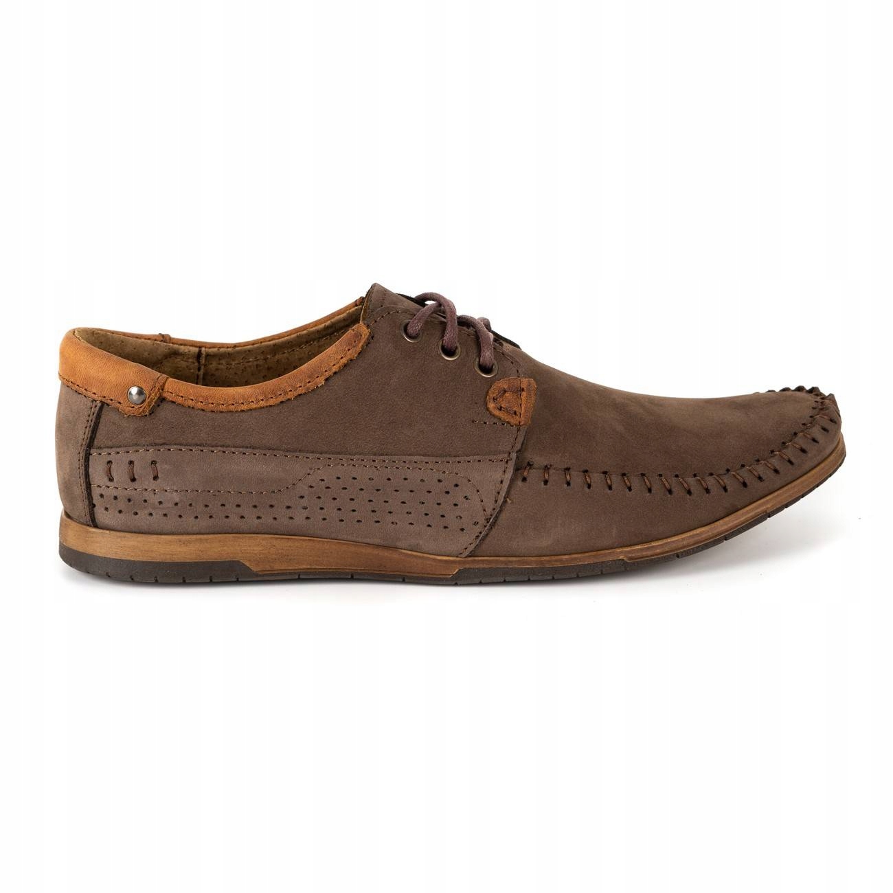 

Buty Męskie skórzane mokasyny 875 brązowe 47