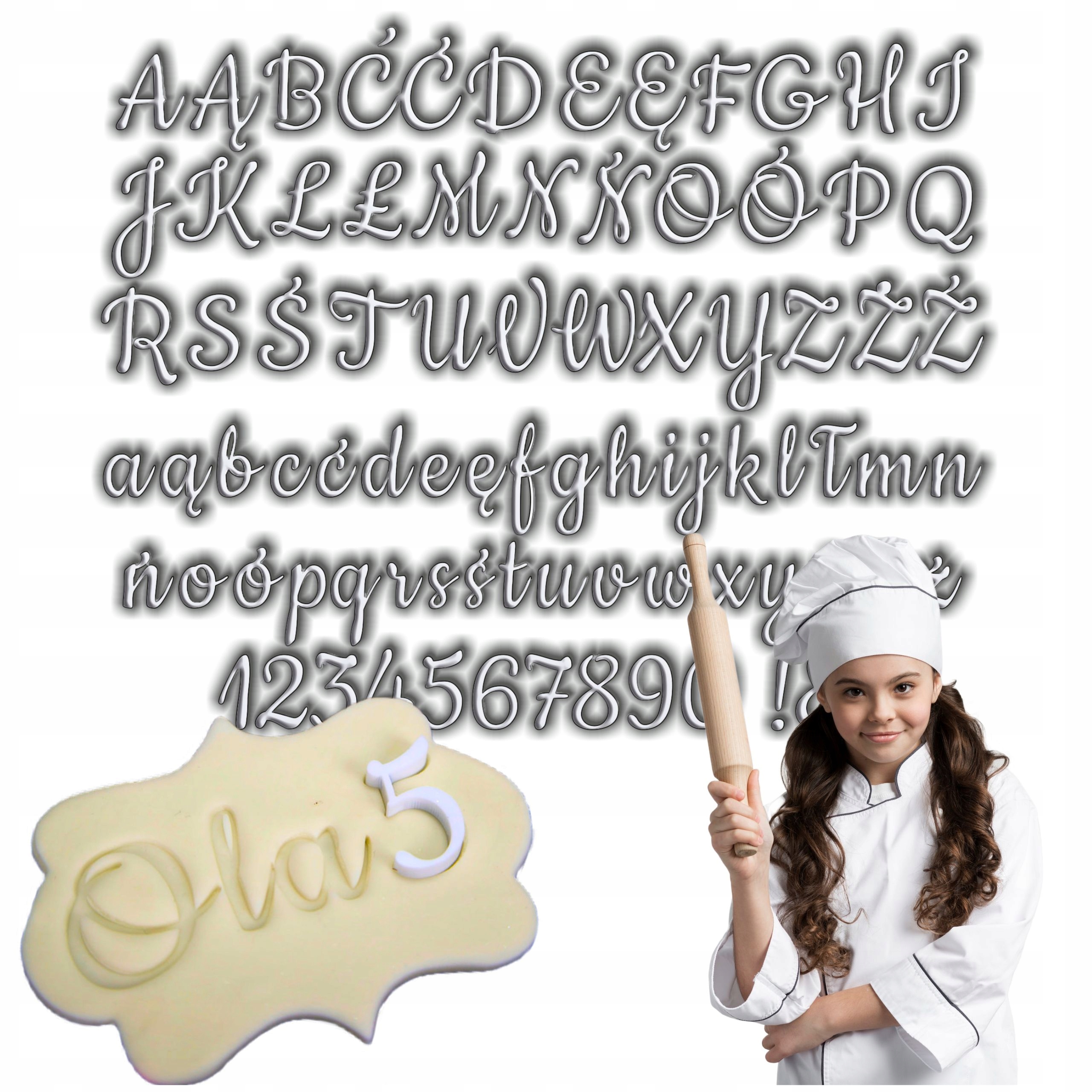 Alfabet do masy cukrowej cukierniczy stemple do odciskania CakeDecor