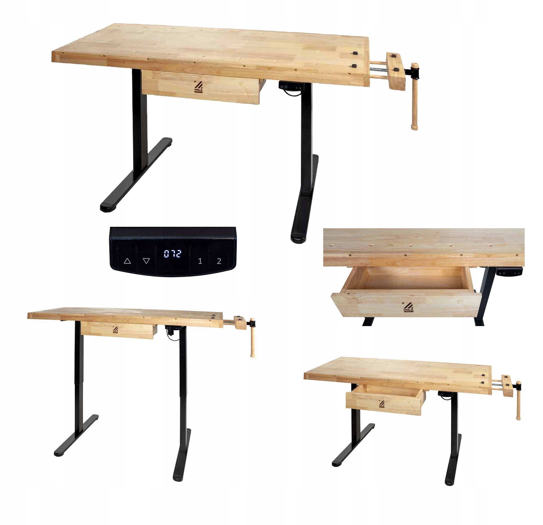 Elektricky nastavitelný pracovní stůl, truhlářský hoblík, nastavitelný do 40 kg