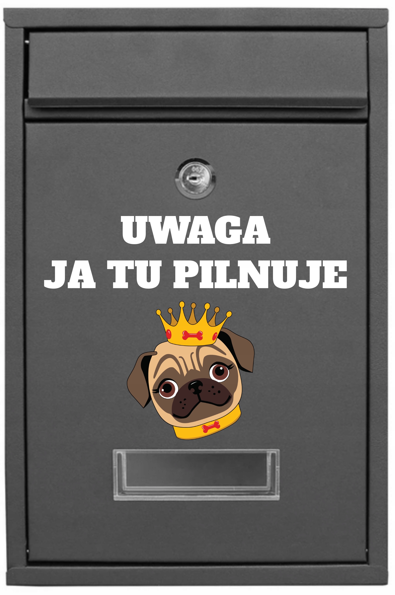 poštovní schránka Poštovní Pozor Já Tu Hlídám Mops
