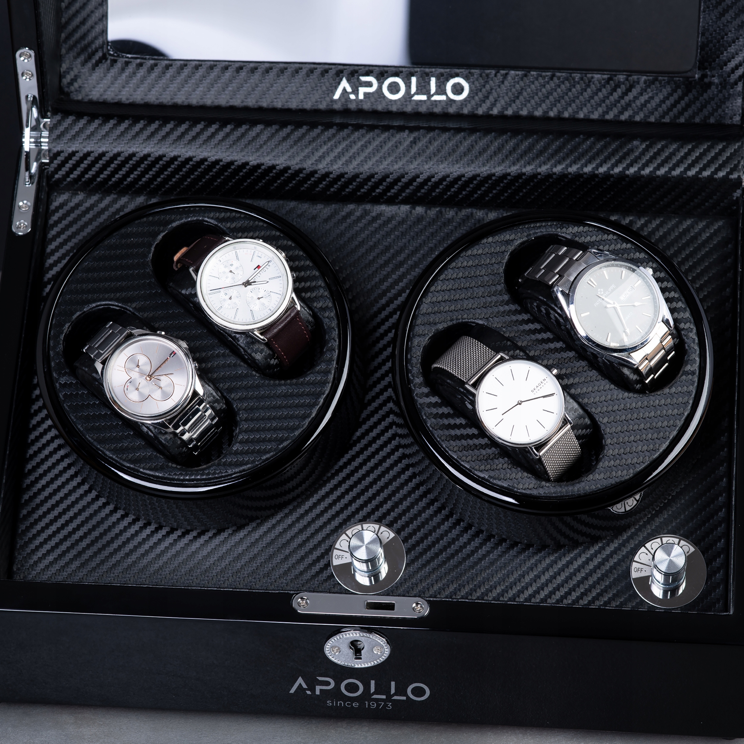 Rotomat Apollo Na 4 Zegarki Premium Since 1973 Kolor czarny