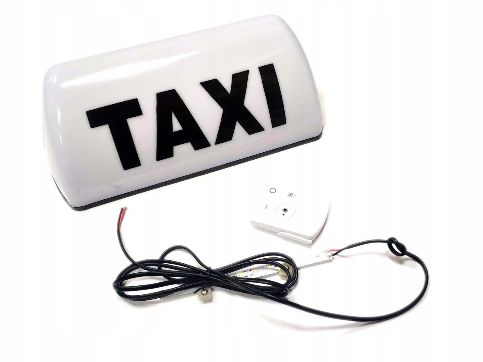 BEZPRZEWODOWA LAMPA KOGUT TAXI LED NA PILOTA BIAŁA Kolor biały
