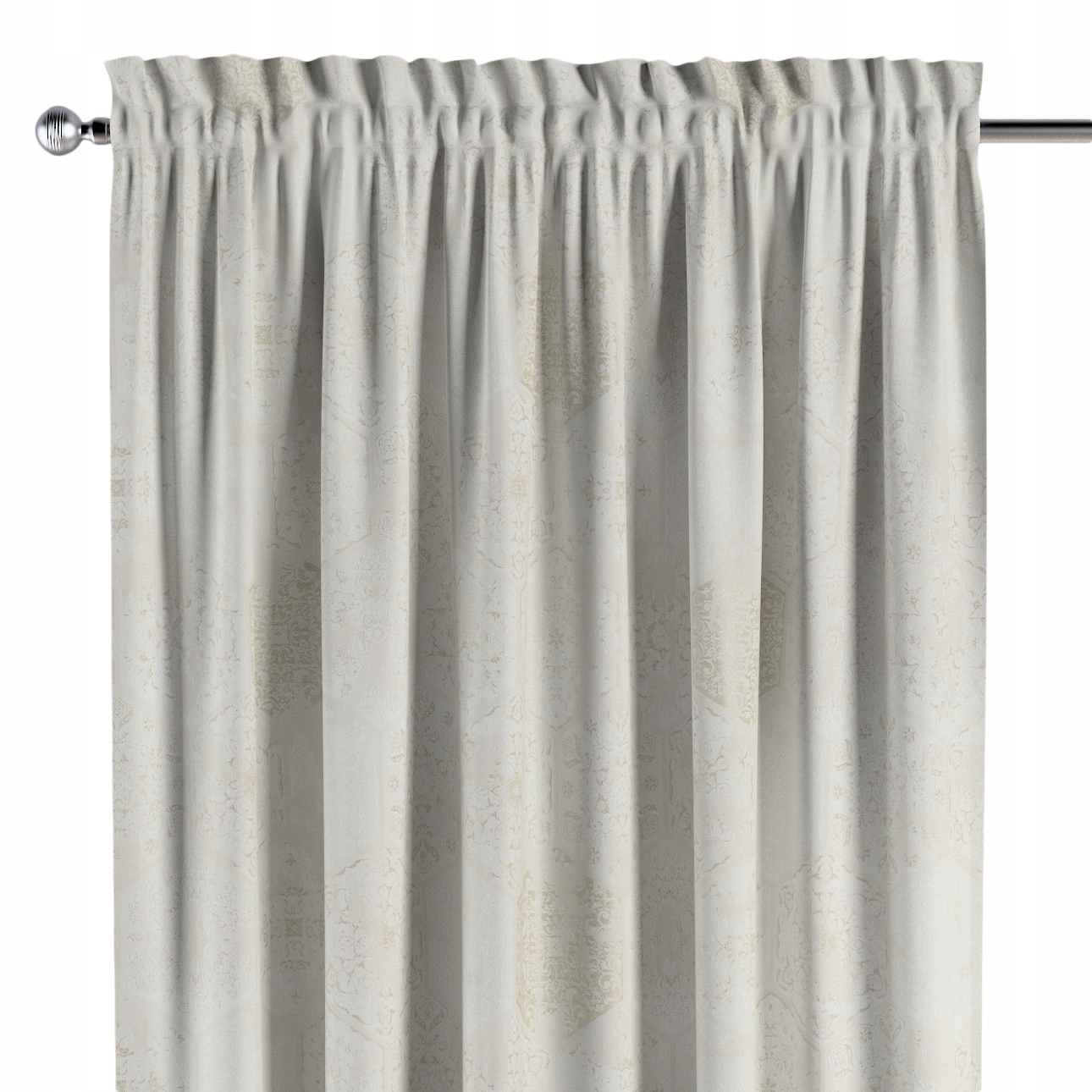 Záves na kanáli s ofinou 1 ks 130x245 cm biely