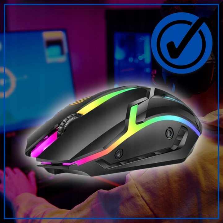 MYSZKA GAMINGOWA MYSZ DLA GRACZY BEZPRZEWODOWA KOMPUTEROWA LED RGB 3600 DPI Kod producenta 5293443