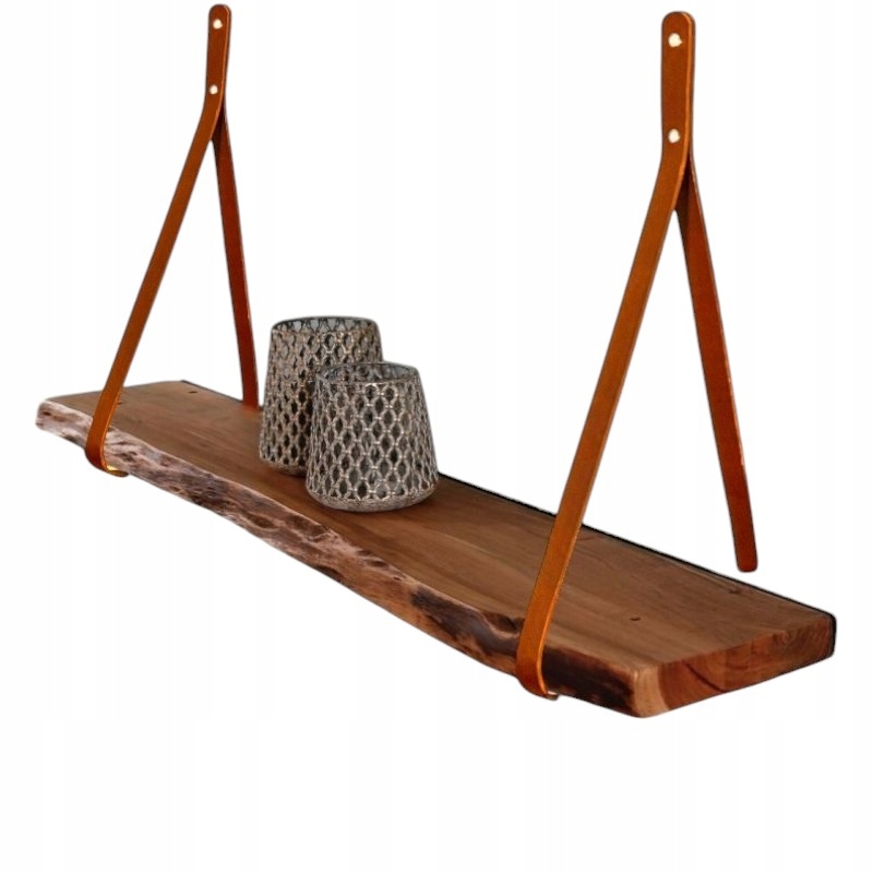 Kožené Držáky Police Závěsná Police Odolná 100% Kůže