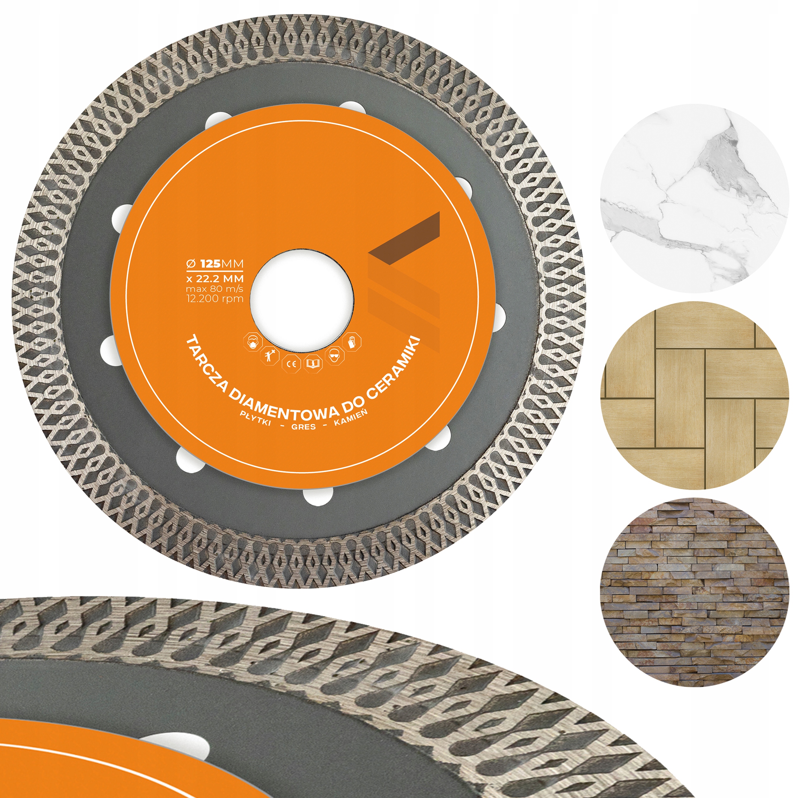 

Tarcza diamentowa Do Cięcia Gresu, Płytek 125mm