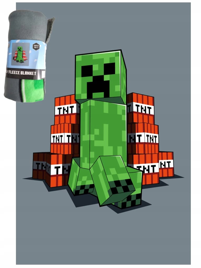 

Koc dziecięcy polarowy Minecraft 100x150 kocyk