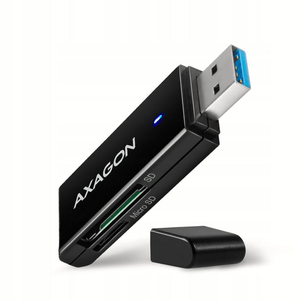 Zewnętrzny czytnik kart Axagon Usb 3.2 Gen 1 Type-A do SD/microSD