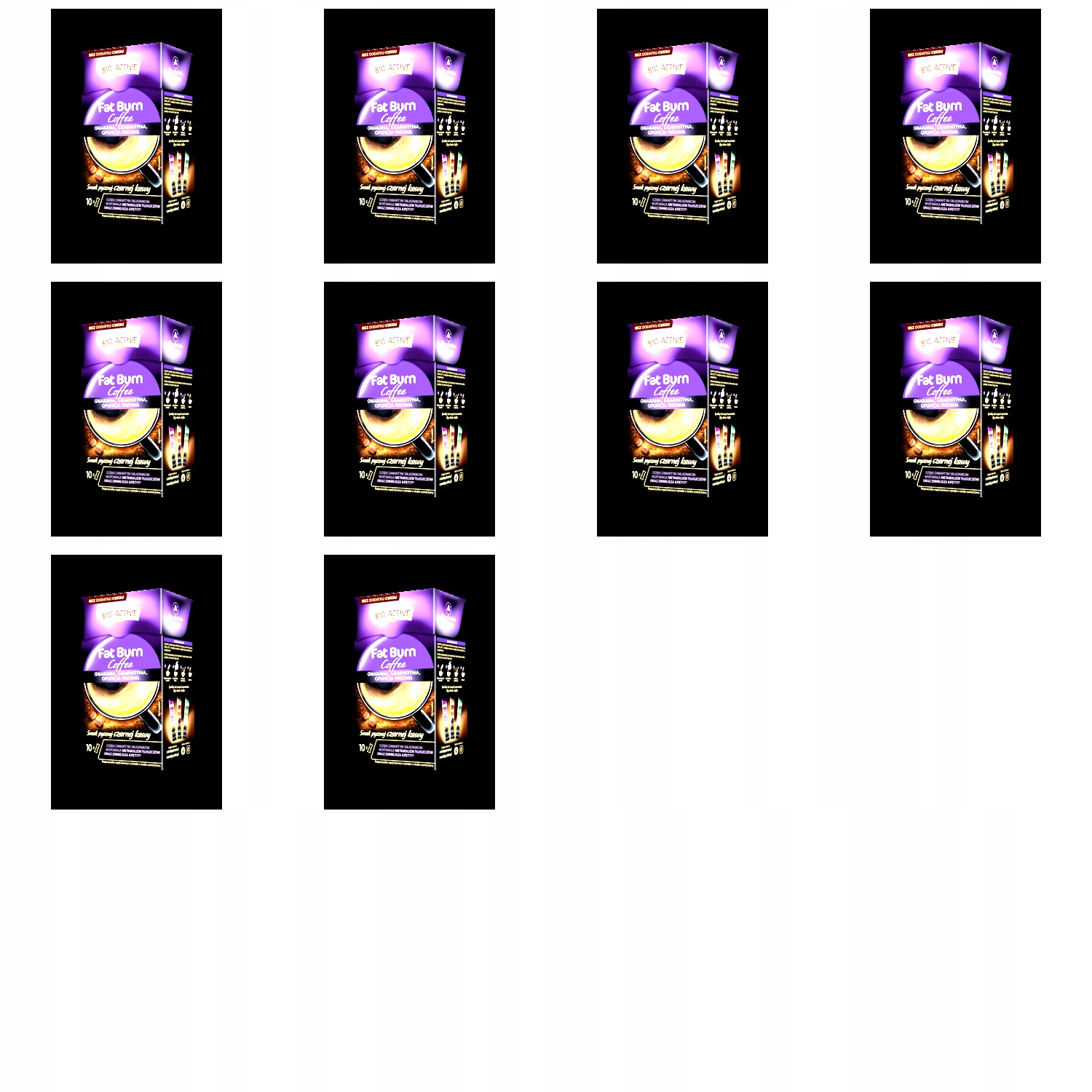 10x 10tb Big Active Rozpuszczalny napój kawowy Fat Burn Karton