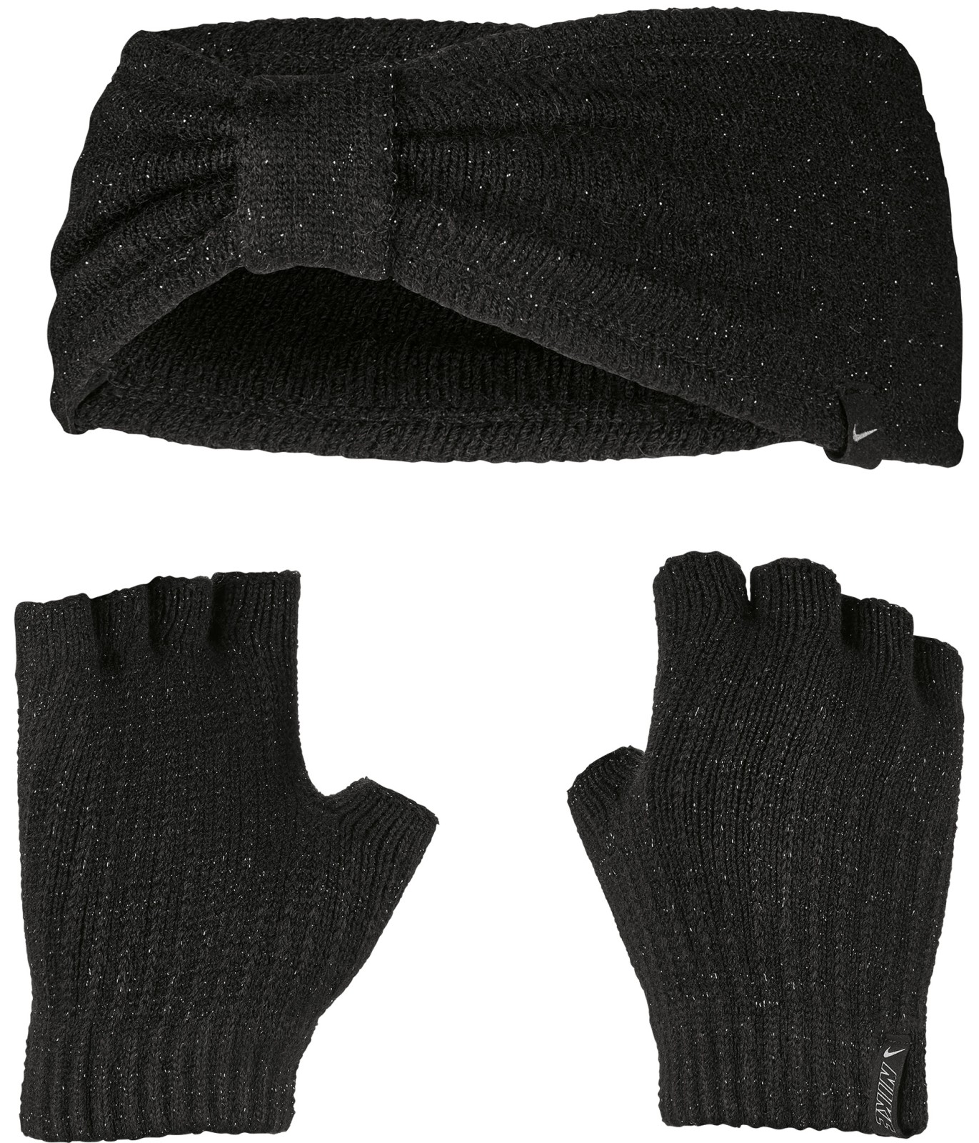 Čelenka Nike metalický headband and glove set