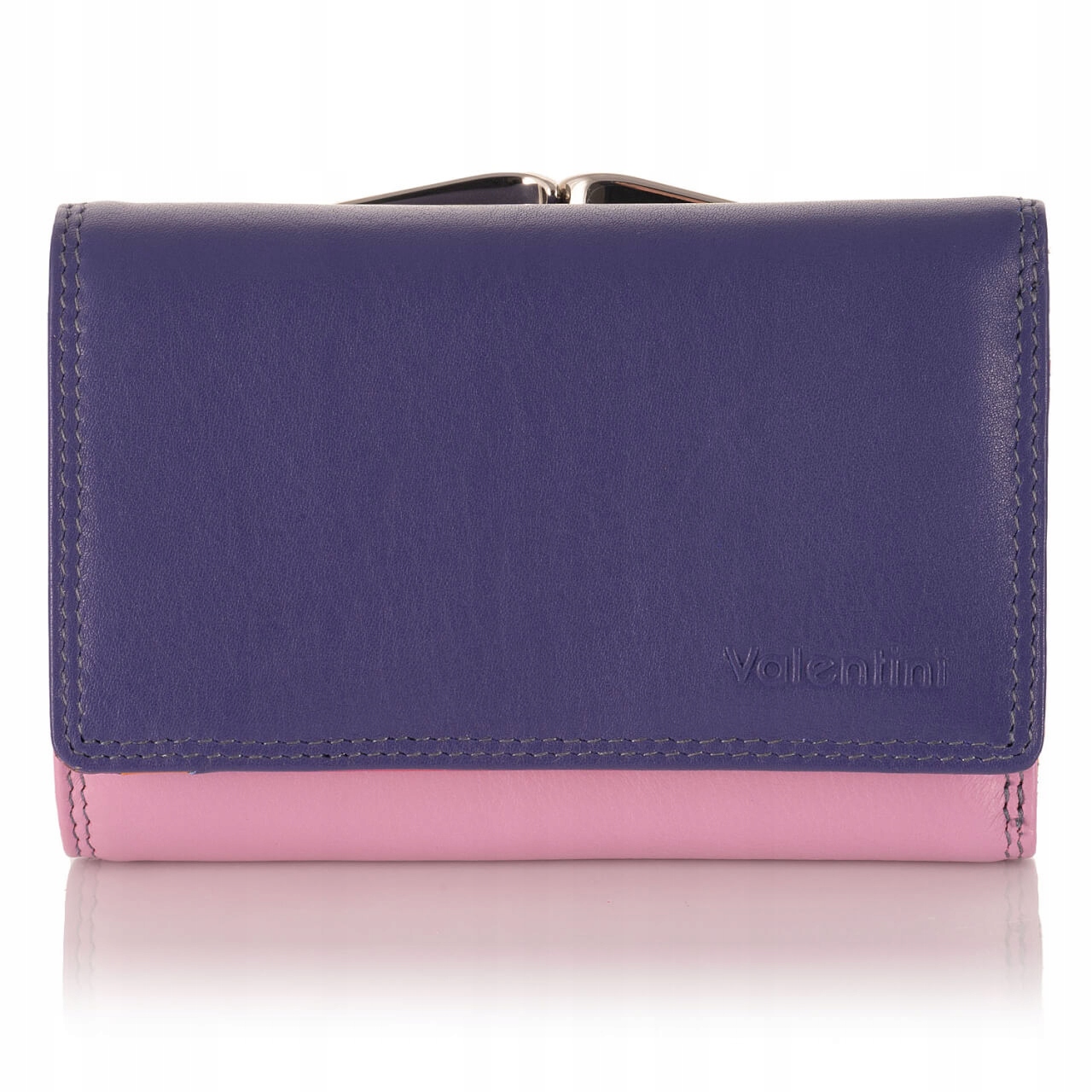 Mały kolorowy portfel skórzany Valentini 123-386