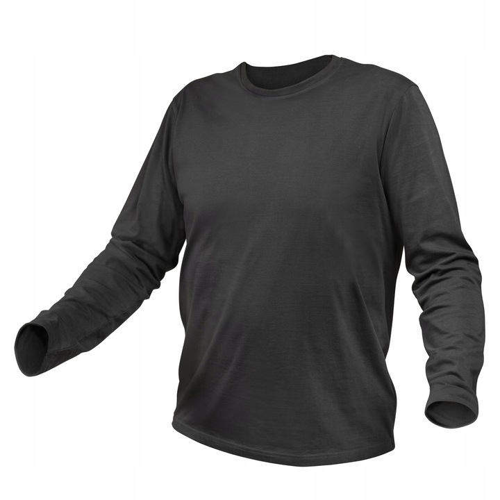 T-SHIRT KOSZULA ROBOCZA MĘSKA BAWEŁNIANA DŁUGI RĘKAW GRAFITOWA 3XL ( 56 )