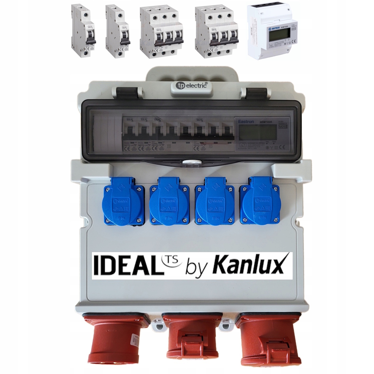 Elektrický prenosný stavebný rozvádzač Rbs N2WLP 4x230 16A 32A Počítadlo