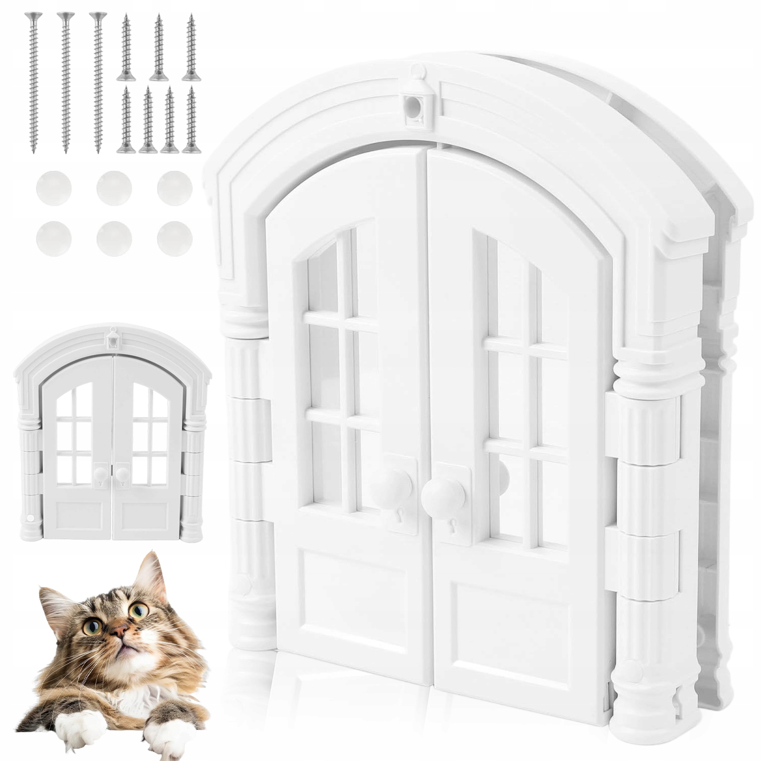 Levně Francouzské Dveře Pro Kočky Bezpečný Design Dvoudveřové Okénko