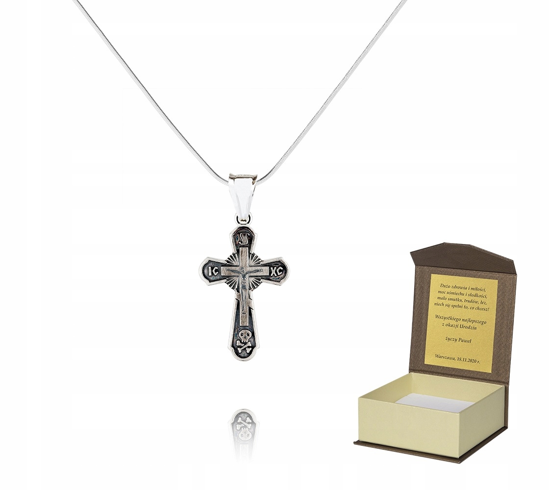 Stříbrný řetízek Pravoslavný Křížek 40 cm L2K26