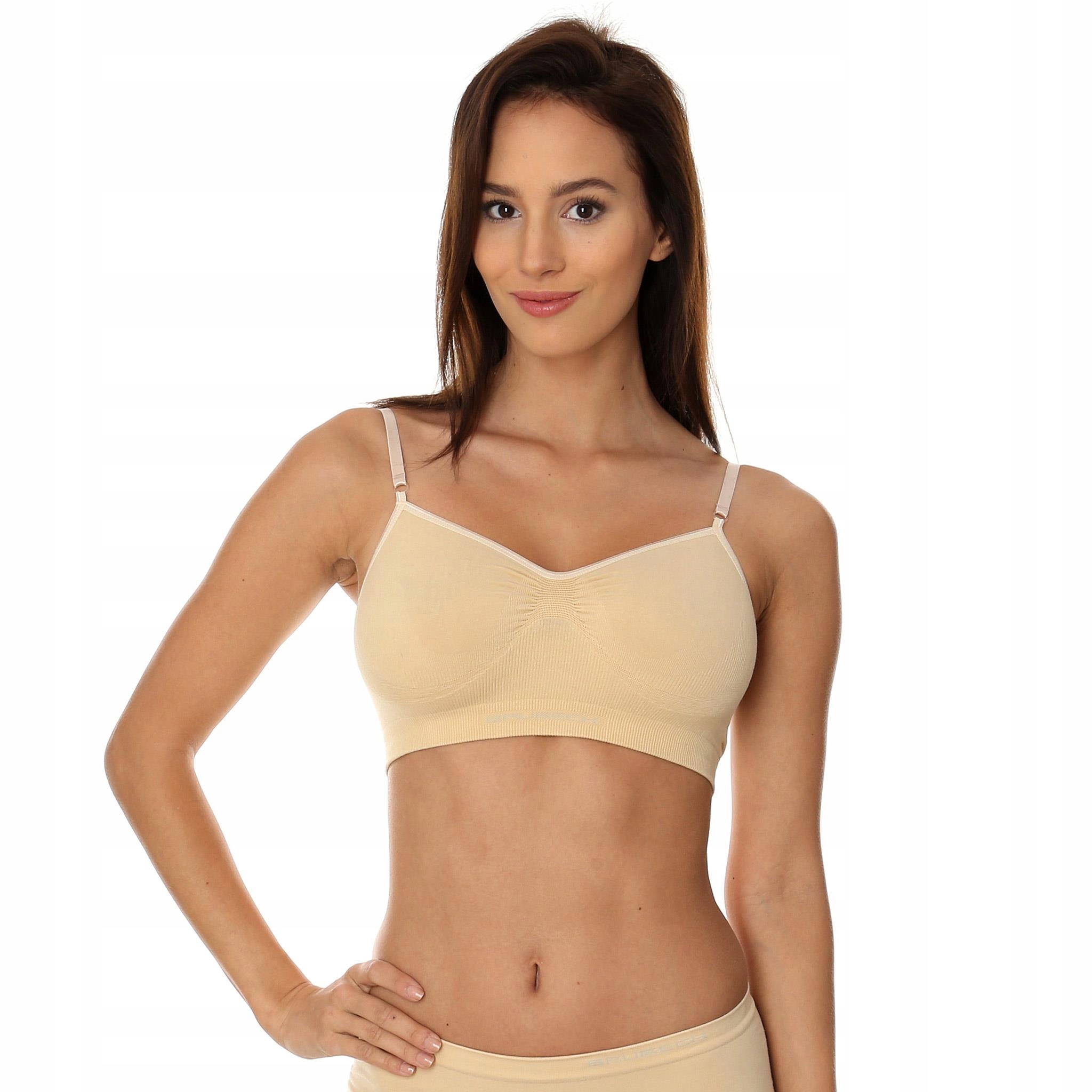 Brubeck stanik sportowy BR00012A Comfort Cotton beżowy top 75A
