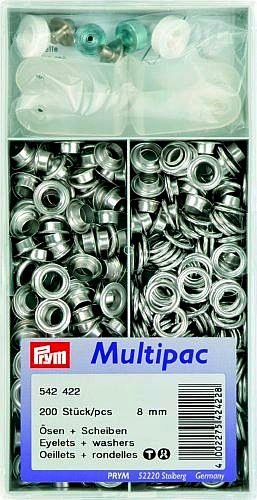 očka na textil,jeansu fi 8mm stříbrná 200ks Prym