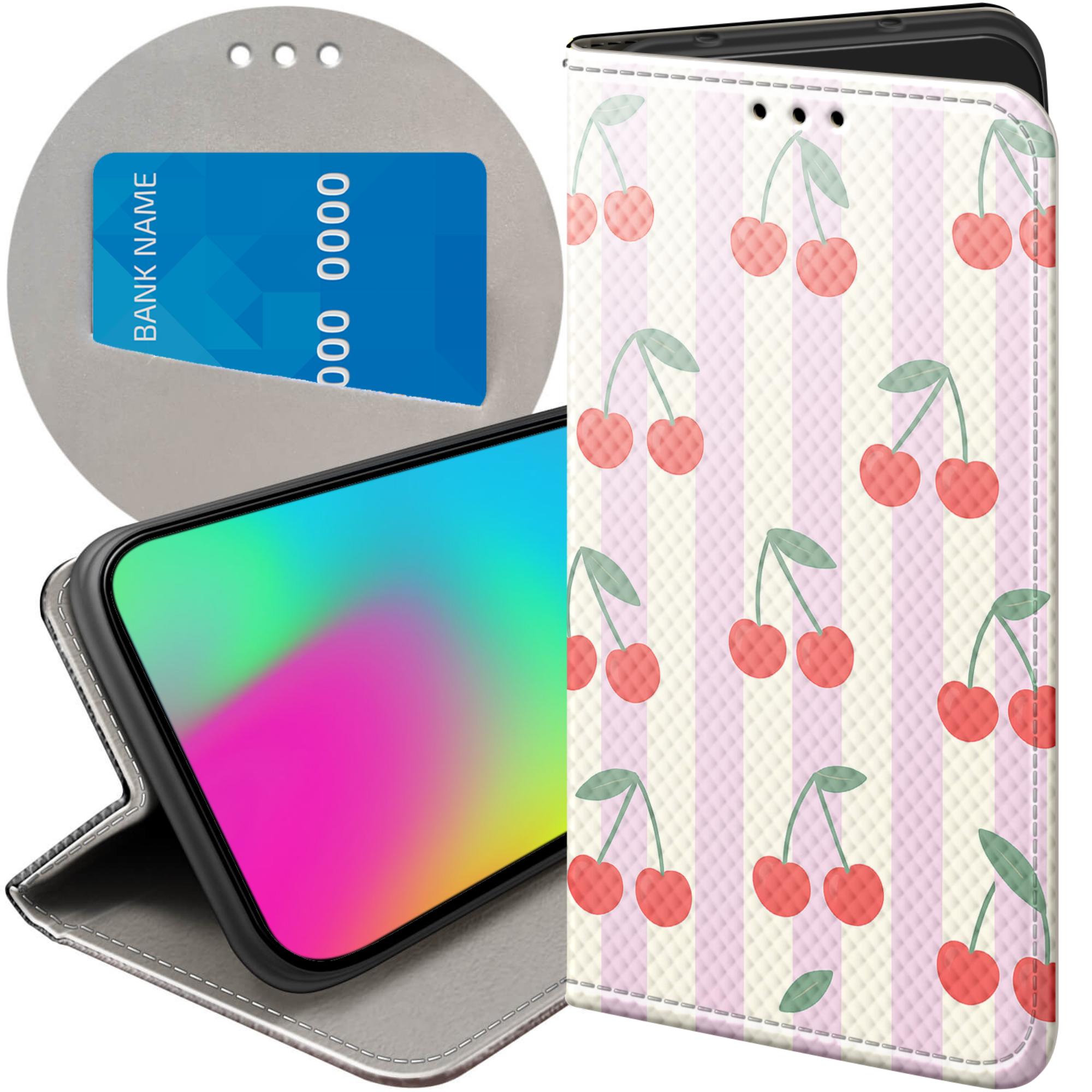 Etui Z Klapką Do Oppo RENO12 5G Wiśnie Wiśnia Owoce Futerał Case
