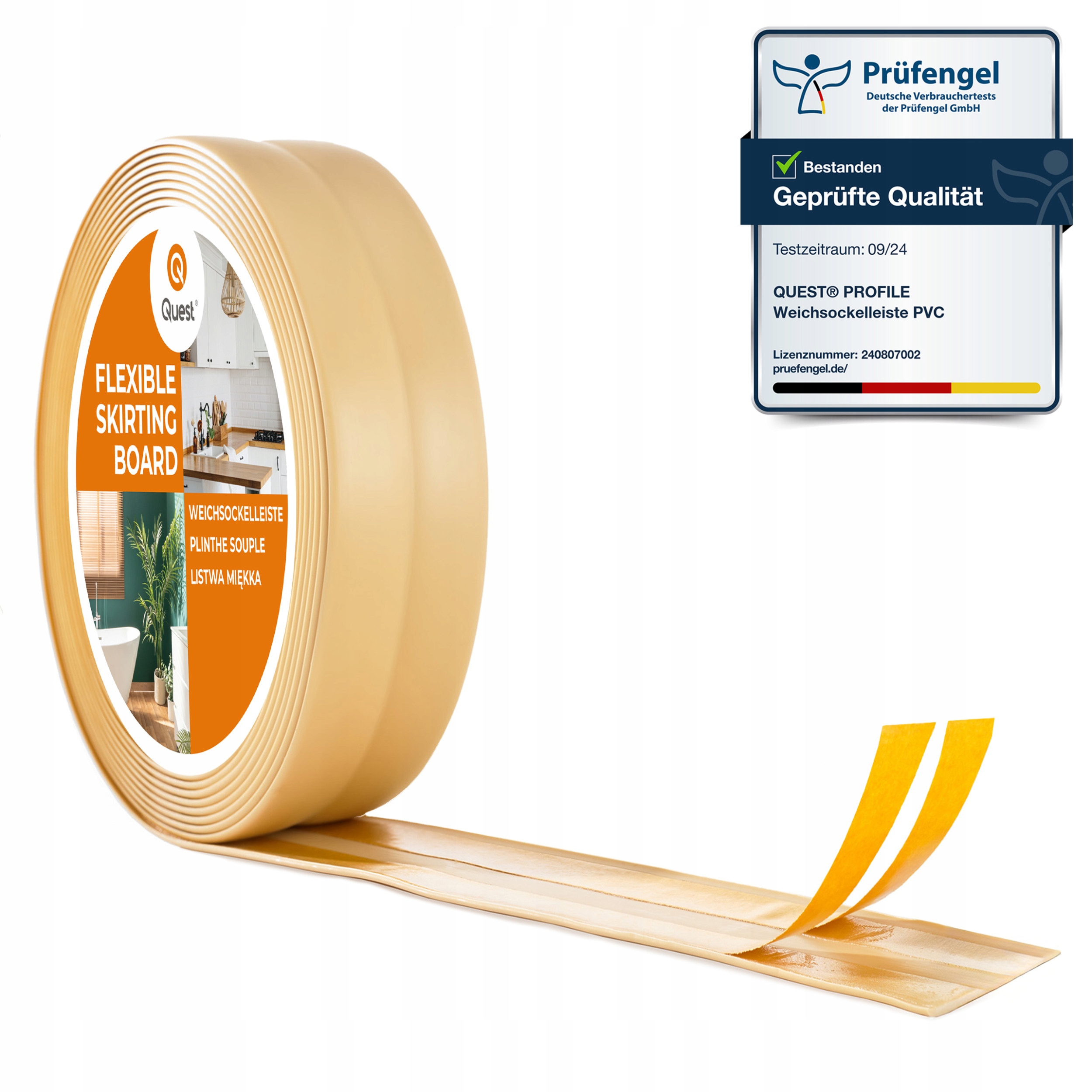 Dokončovací lišta samolepicí krémová Pvc 25x15 mm 20 m