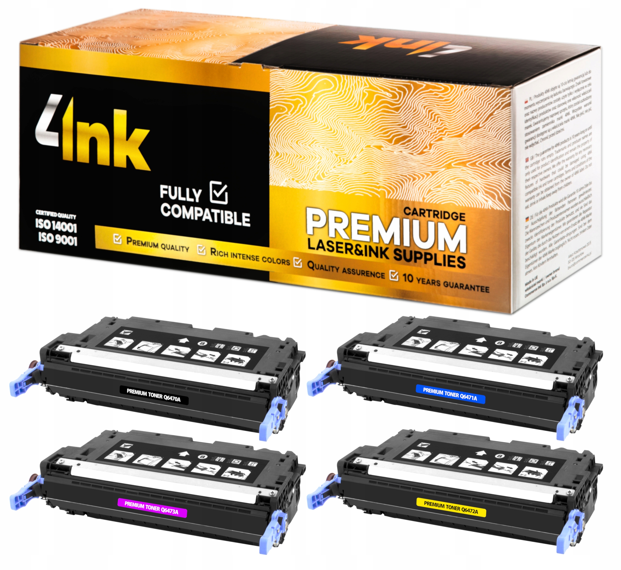 4x toner pro Hp Color LaserJet 3600, 3600dn, 3600n