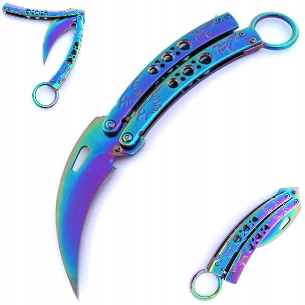 

Nóż Motylek Tęczowy Rainbow Motylkowy Karambit