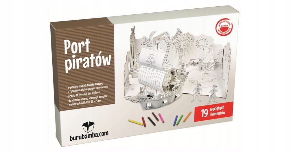 

Kolorowanka 3D przestrzenna Port Piratów Burubamba