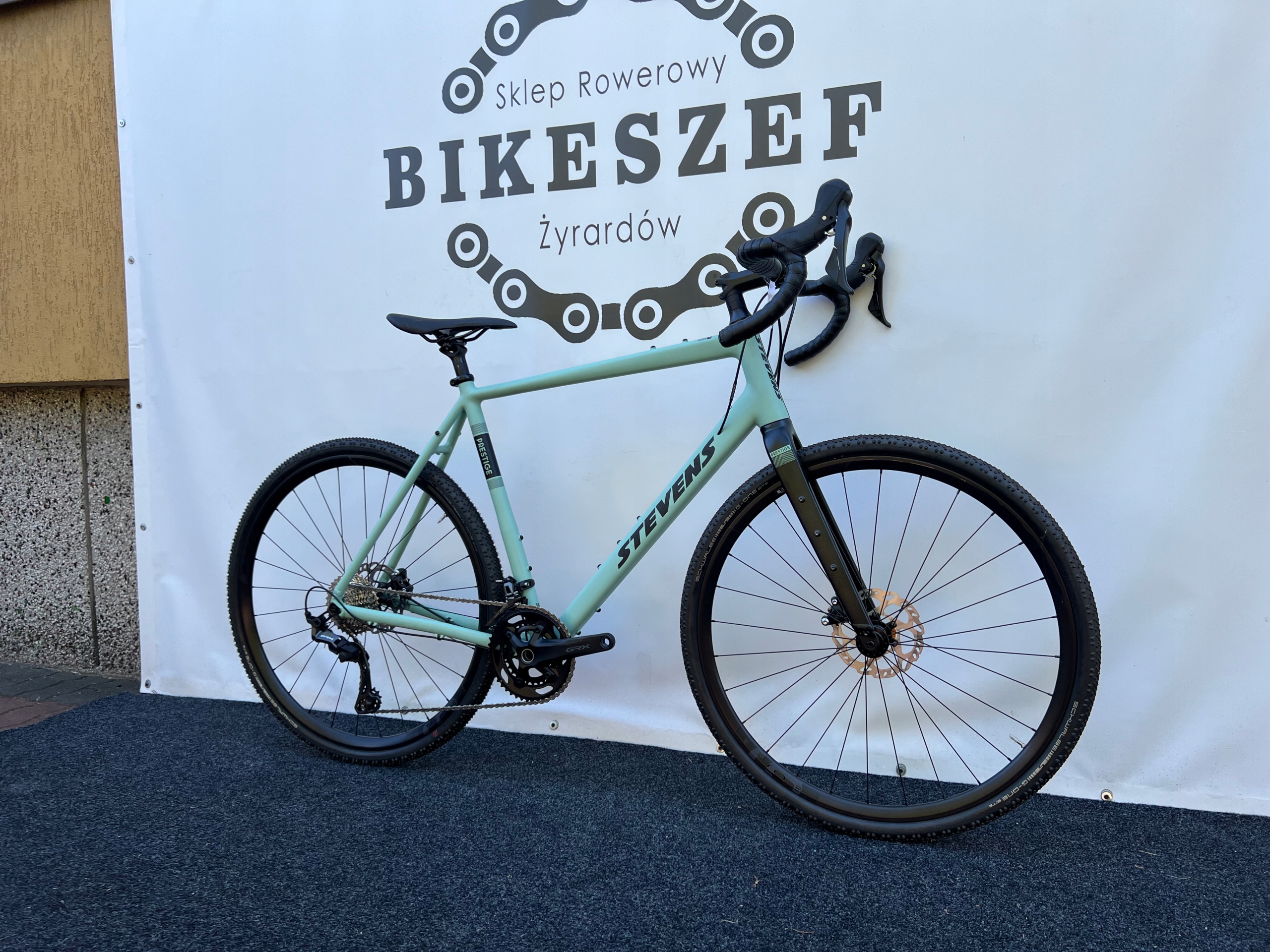 Nowy Gravel Stevens Prestige 56cm Shimano Grx RX820 2x12 Tarcze Sage Green