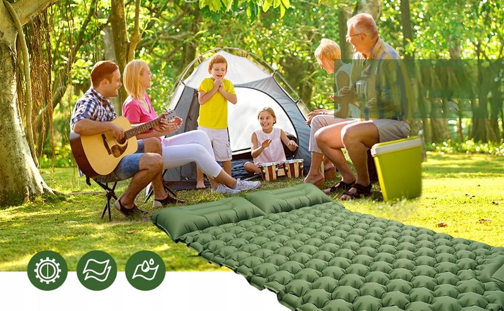 MATERAC SAMOPOMPUJĄCA PODWÓJNA MATA Z PODUSZKĄ Marka Bedee