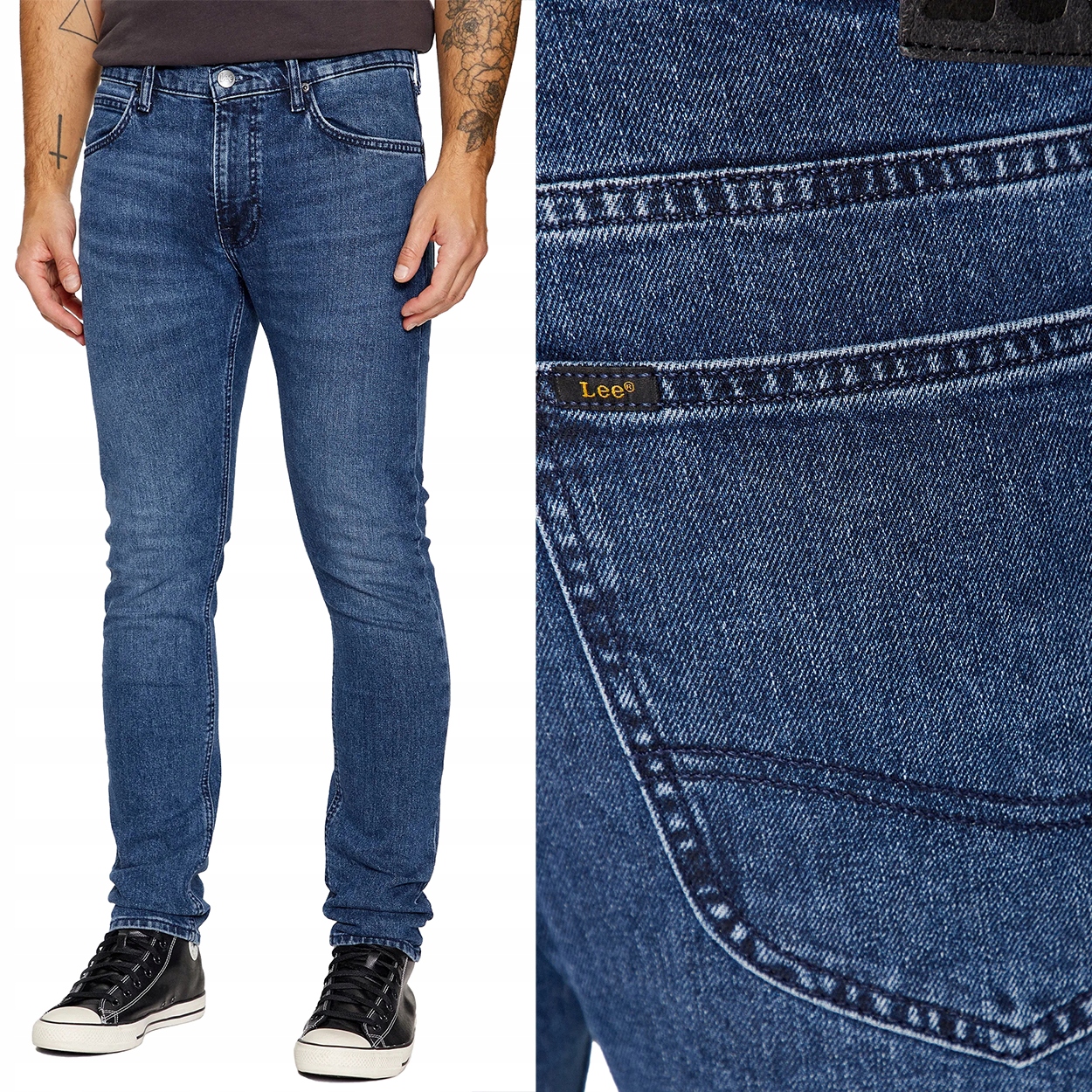 Lee Luke slim After Hours silně zúžené tmavé džínové kalhoty W30 L32