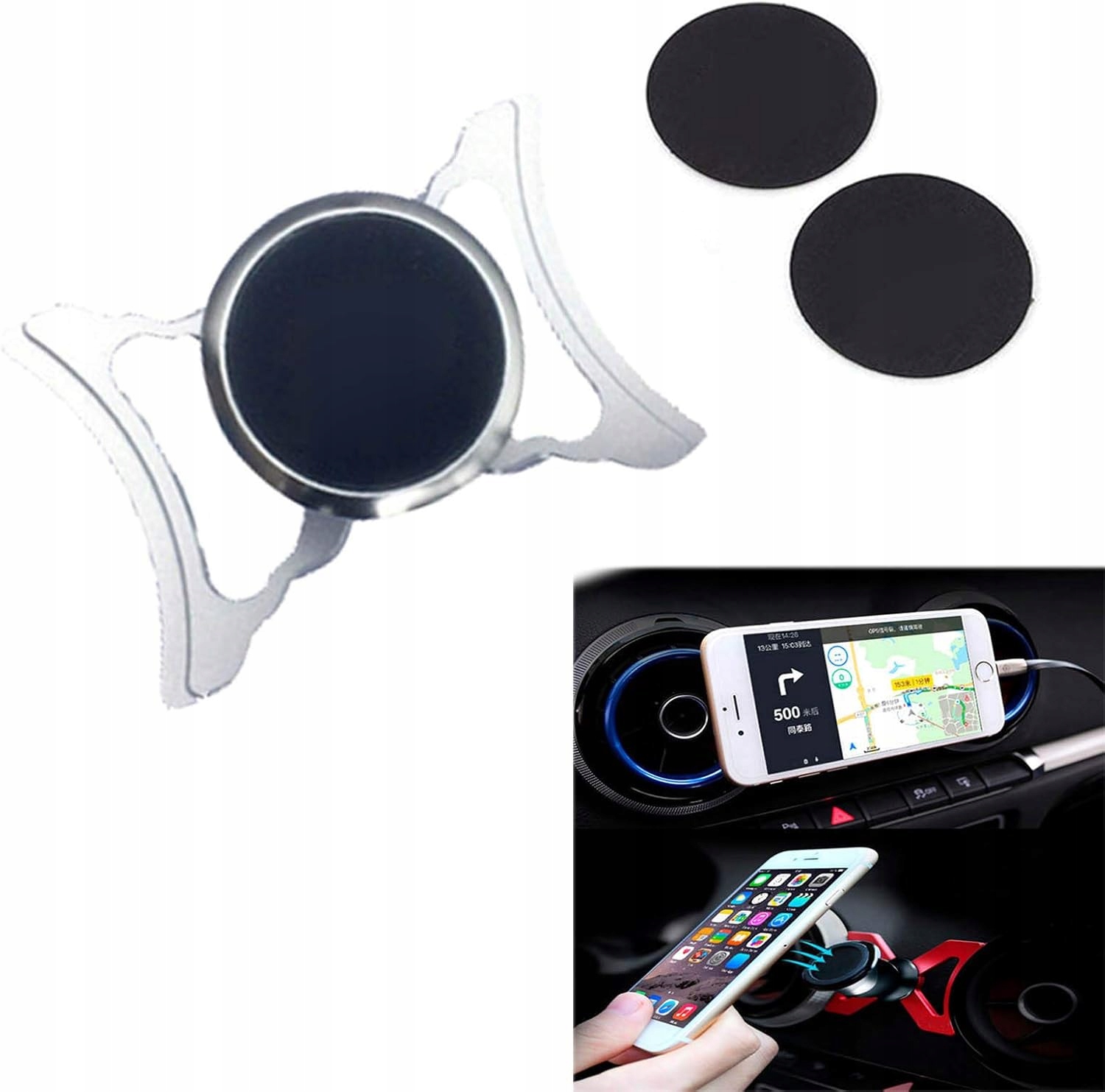 Uchwyt do telefonu Audi A3 S3 RS3 8P 2004-2013 Srebrny Magnetyczny