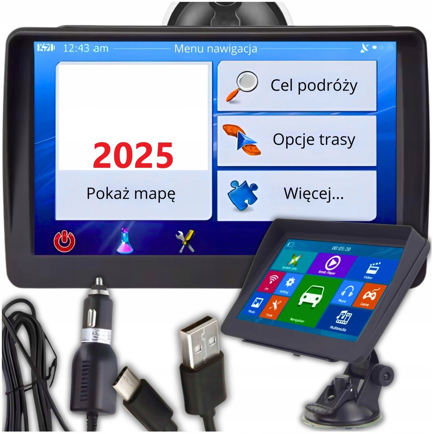 automobilová pro nákladní automobily Gps 7" Nahrané Mapy Bus Autobus Evropa