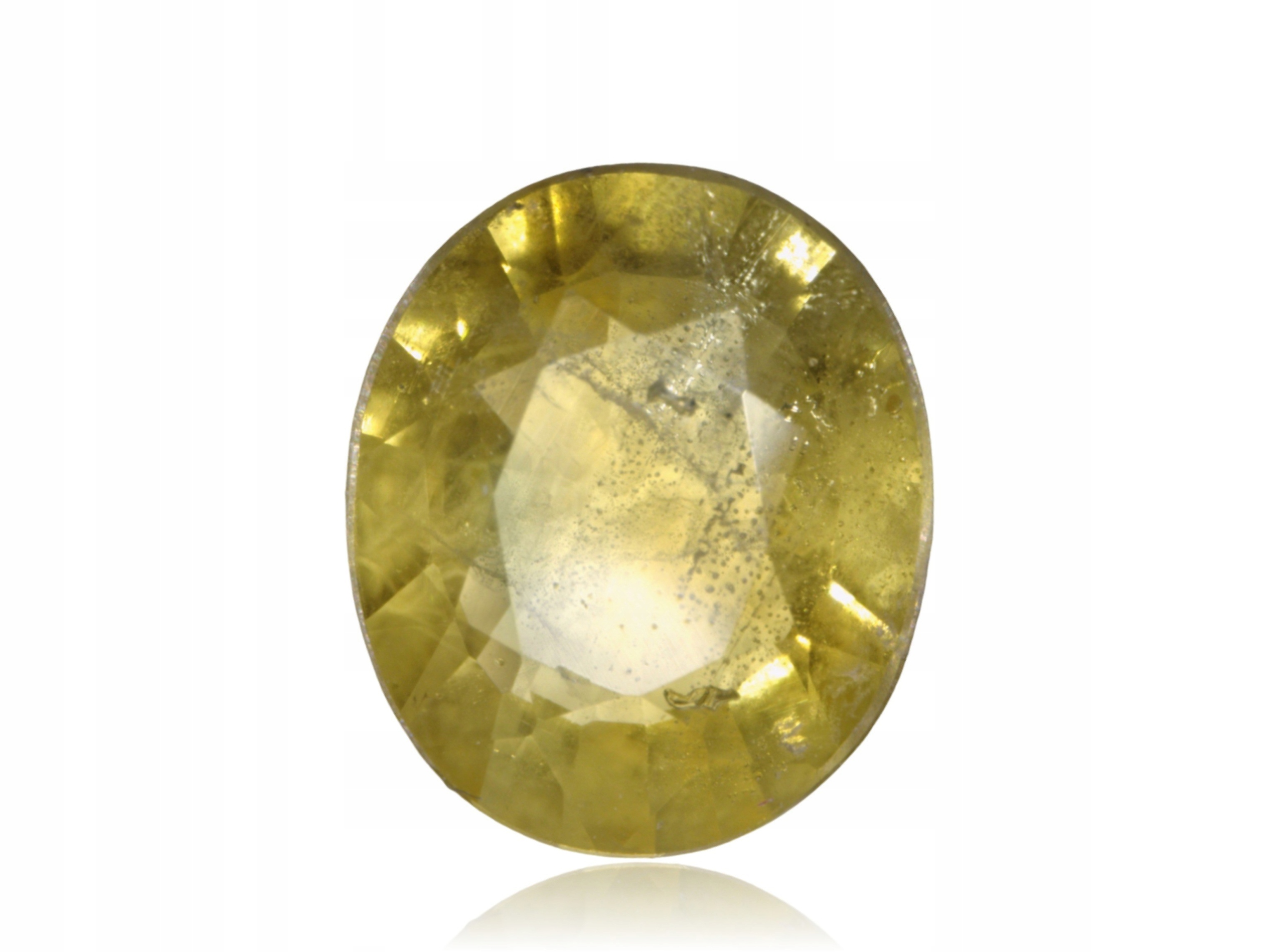 Safír 0.61ct Žlutý Ovál eCertifikát Wbd