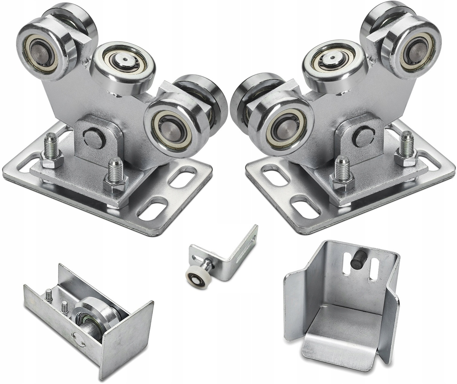 WÓZEK WÓZKI ROLKI DO BRAMY PRZESUWNEJ ZESTAW 70x70