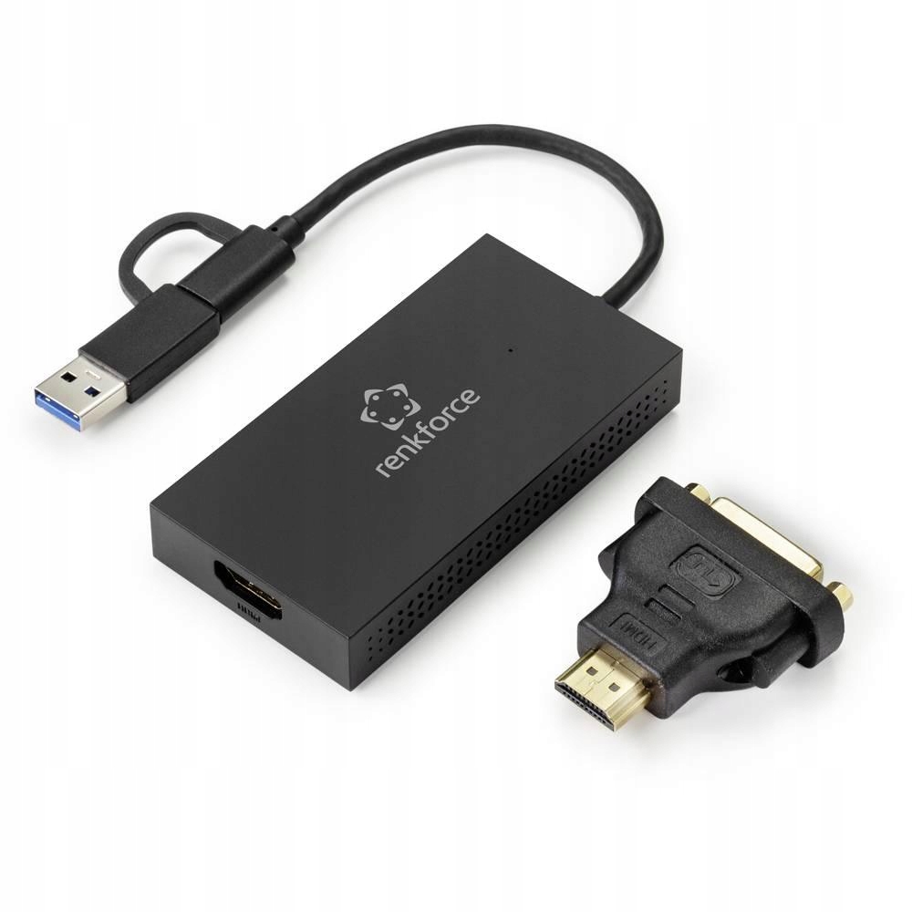 Karta graficzna Renkforce USB-C 5Gbps HDMI DVI