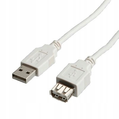 Przedłużacz USB 2.0 Typ A-A 0.8m szary 480 Mbit/s