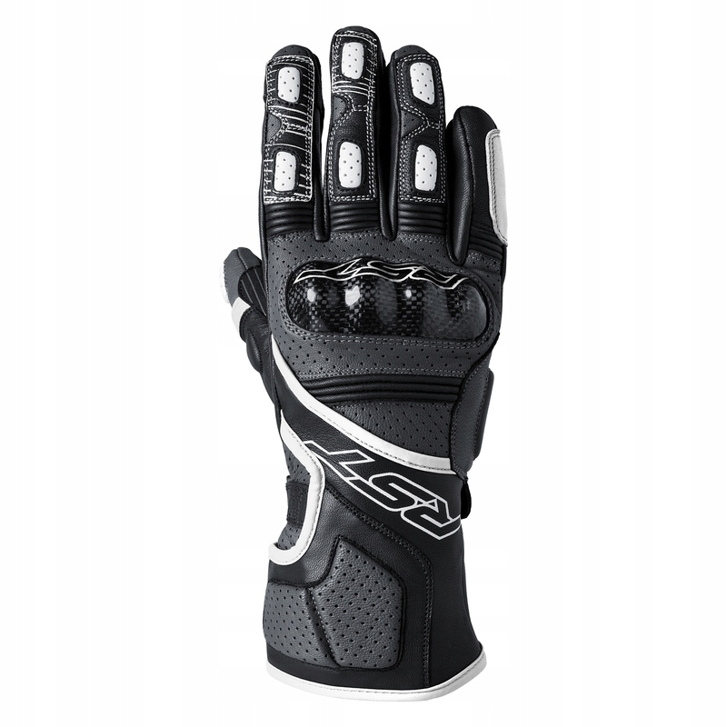 RĘKAWICE SKÓRZANE RST FULCRUM CE GREY/WHITE/BLACK (M)
