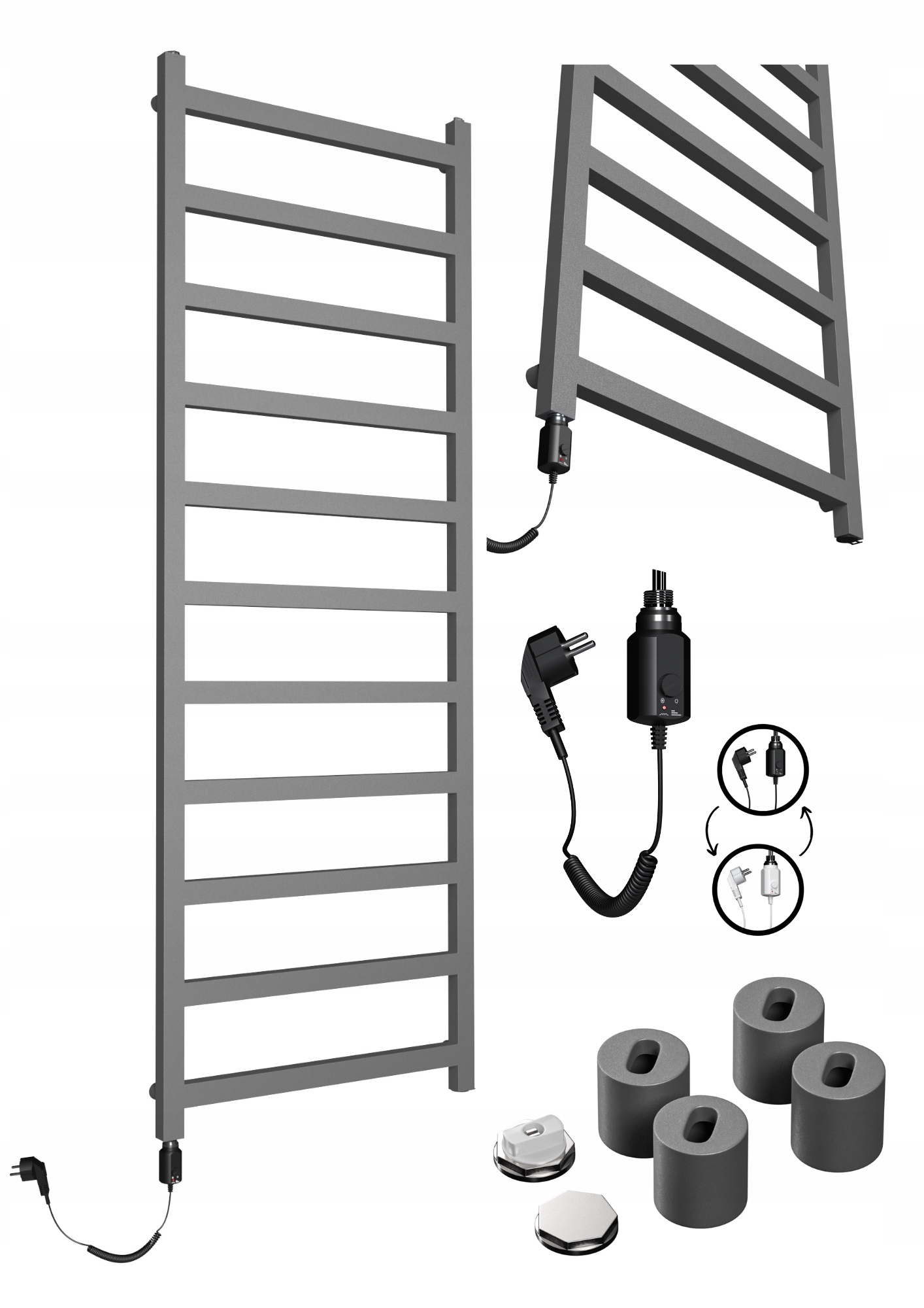 Elektrický ohrievač Max 1210x500 Antracit ohrievač