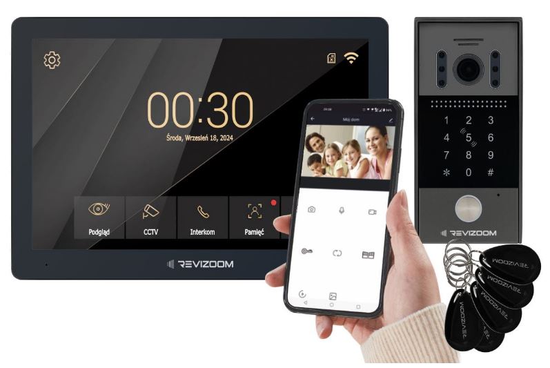 Videovrátnik Revizoom 10" RM-T203HD ČIERNA/RC-212HD-CK