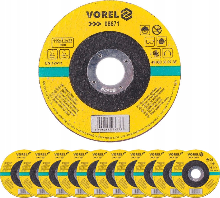 

Tarcza Do Cięcia Kamienia 115x22mm Tarcze 10 Sztuk