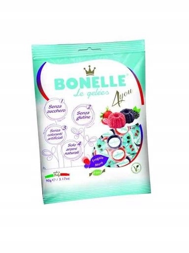 5 x Bonelle Želé Bonbony s příchutí ostružiny a jahody 90 g Bonelle