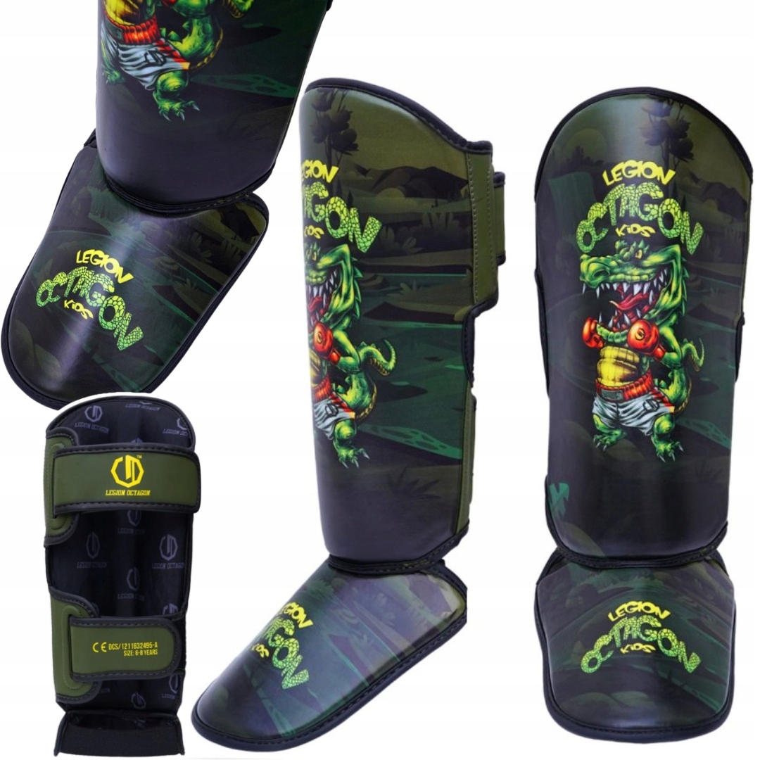 Ochraniacze na piszczele dziecięce Legion Octagon Crocodile r. 6-8 lat