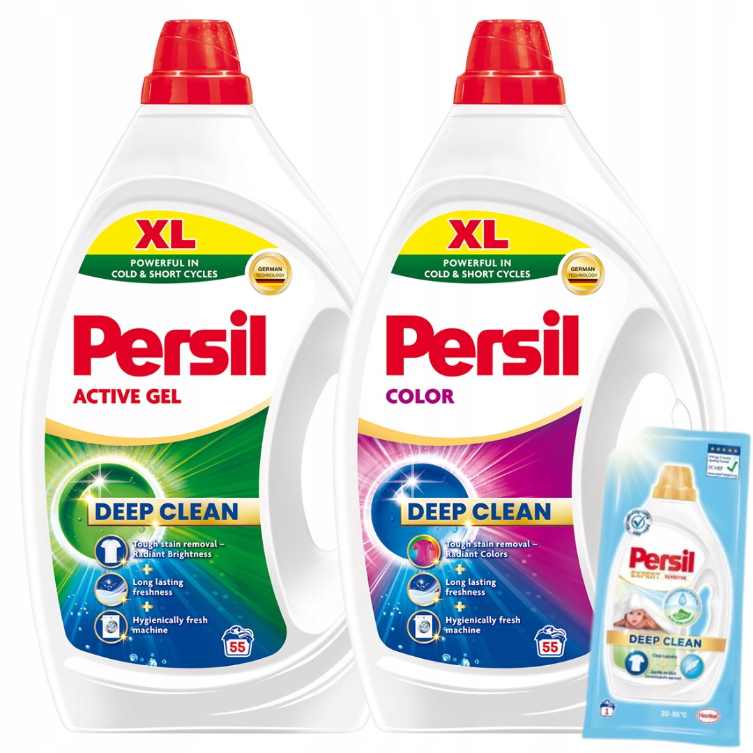 Persil Active Żel do Prania Białego Kolorów Mix 2,475L 55 prań x2