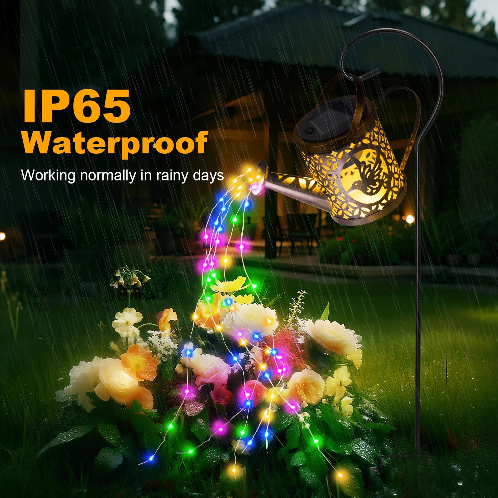 SOLAR Lampa Ogrodowa Konewka LED 8 Trybów Wodoodporna Vintage Dekoracja — miniatura 6