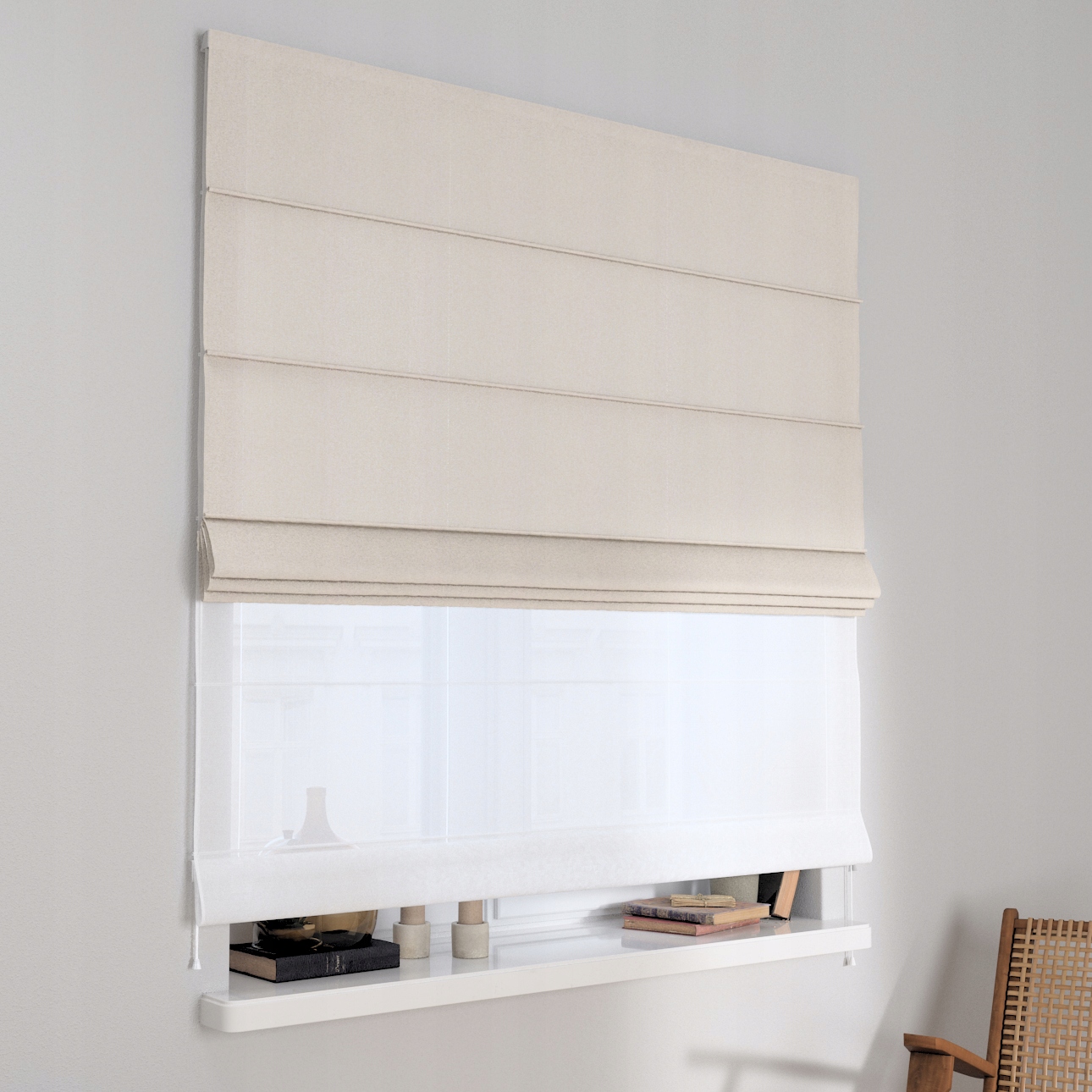 Hotová Římská roleta den a noc Duo 80x170cm bílá