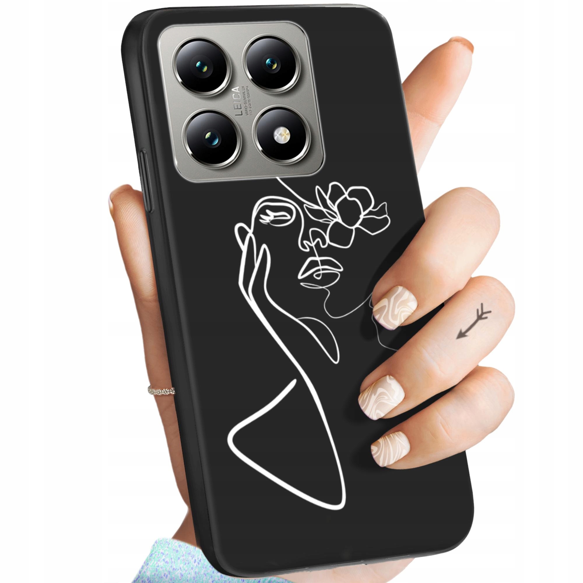 Etui Matowe Do Xiaomi 14T Pro Line Art Kreska Linia Obudowa Case
